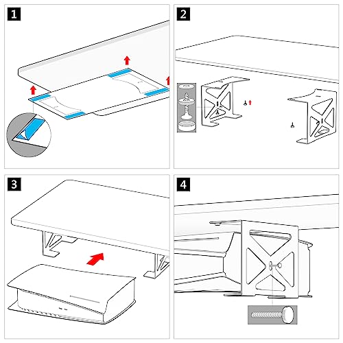 Geekria Soporte para Consola Sony PlayStation 5, Aluminio, Apto para Accesorios de Juegos de Disco PS5 (Blanco) - imagen 6