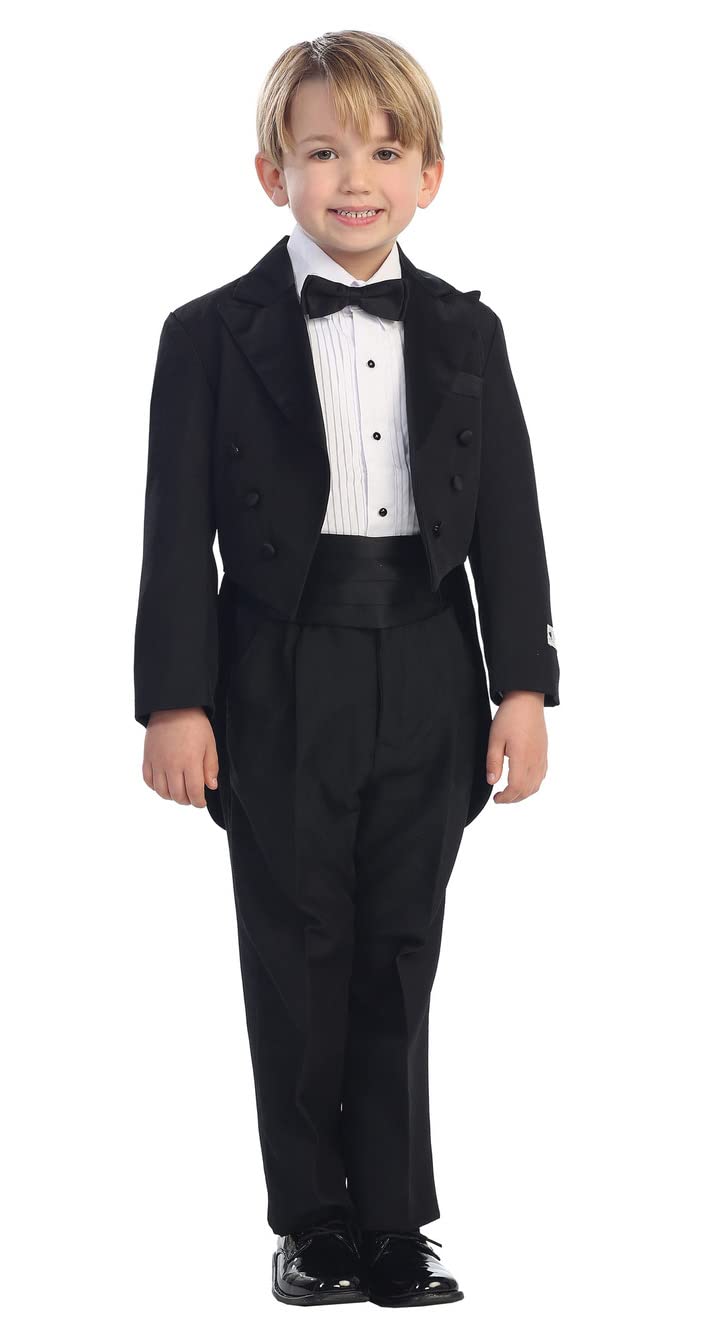 iGirldress Baby/Toddle/Boys Ivory Black Navy Jacket Pants Shirt Bowtie Tuxedo Ring Bearer Suit