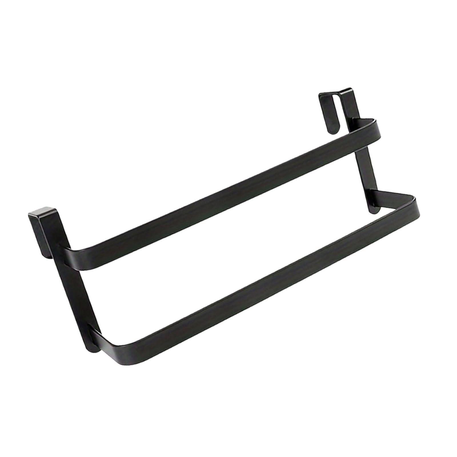 LUCKGONI Easy Install Door Hook Metal Towel Rack For Kitchen Bathroom Space Saving Hanger Holds Robe Coat Apron 2 Pack