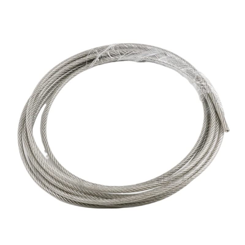Cable Acero 20/10/30 metros de acero CLORURO DE POLIVINILO Cable de alambre flexible recubierto Cable suave de acero inoxidable transparente diámetro de tendedero de 3/4 mm Cordillera Cable De Acero (