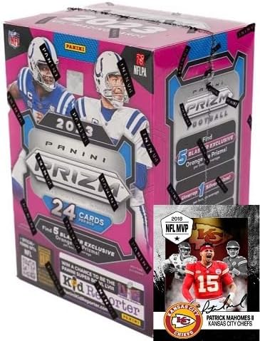 NEW 2023 PRIZM Sealed Football Card HOBBY Blaster Box, 5 EXCLUSIVE Orange Ice Prizms, Plus Custom Patrick Mahomes Card