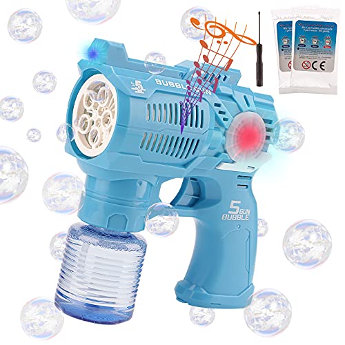 CABF Bubble Gun,Bubble Maker,Bubble Machine,Bubble Blower for Kids,Toddlers,Baby.with Bubble Solution.Thousands Bubbles per Minutes.Perfect for Indoor Outdoor Party,Activities,Birthday Gifts