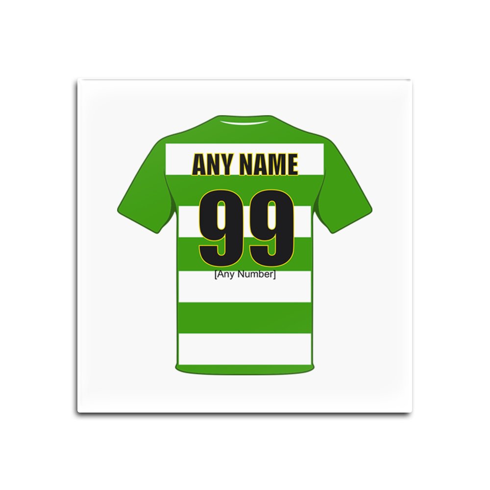Unigift White Personalised Gift - Yeovil Town Square Glass Coaster (Football Club Design Theme, Colour Options) - Any Name/Message On Your Unique Mat Pad - The Glovers
