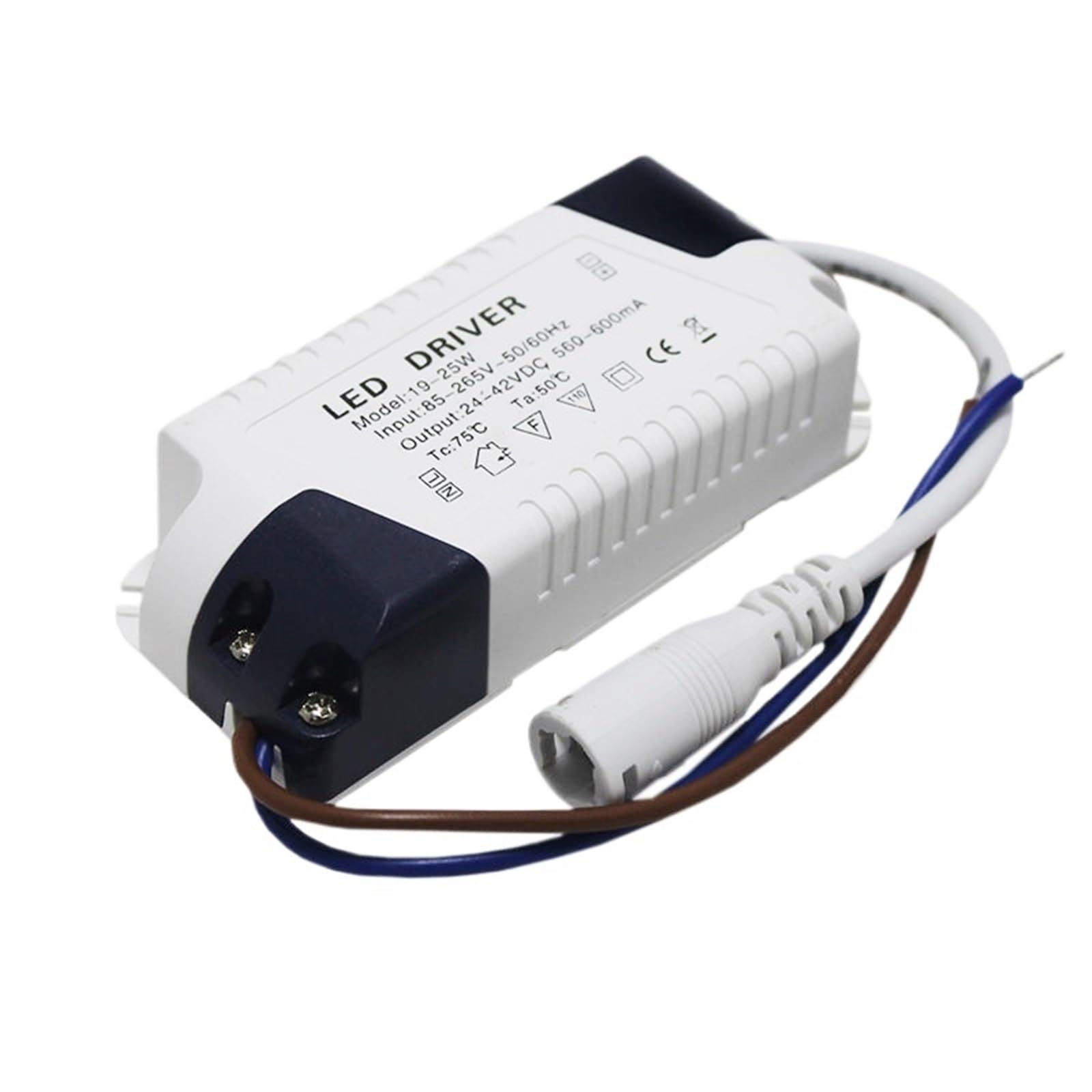 Driver luci led 19-25W Alimentatore 20W-25W Illuminazione AC85-265V Uscita: 560-600mA, DC24-42V