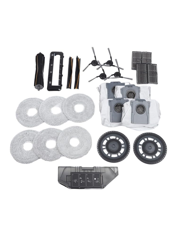 Juego de accesorios para P10 para Pro/Pro Robotic Cleaner, cepillo de tira TriCut, para cubiertas de cepillo principal, caja de polvo, soporte de fregona, filtros, cepillos laterales y