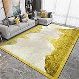 Xiaosua 50x80CM Grau Teppich babyzimmer Junge Pflegeleichter gelb-grün rutschfest Waschbar Bett Anti rutsch jugendzimmer Jungen