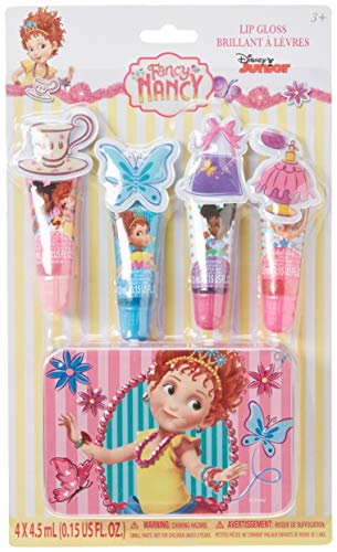 TownleyGirl Fancy Nancy Lip Tube With Storage Tin, Contains 4 Tubes