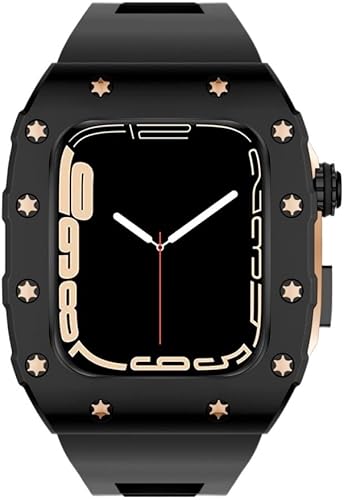 Miniatura 4 de KANUZ Kit de modificación de correa para Apple Watch 8 7 de 1772in caja de metal de acero inoxidable para iWatch Series 6 SE 5 4 de 1732in correa de