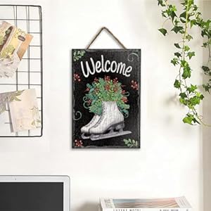 Mywordwelcomewskatehollyslateimpressionsfrontdoorwallhangingwelcomesignwinterholidayrusticfarmhousehomedecorforyourlivingroomdiningroomkitchenbedroomfrontdoor Urban Country Home Decor My word welcome w skate holly slate impressions front door wall hanging welcome sign winter holiday rustic farmhouse home decor for your living room dining room kitchen bedroom front door urban country home decor