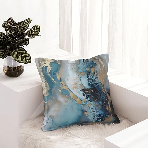 Housse de coussin extérieur en cuir effet marbre 50x50 rustic chic