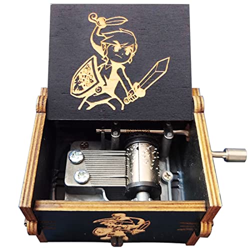 Bolunlun Zeldaa music box, wooden hand crank music box, wooden toys for anime fans, gifts for...