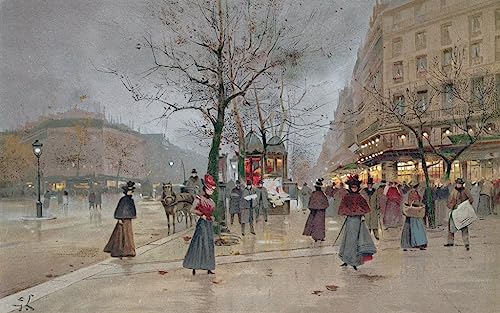 Poster image impression sur toile opéra grands boulevards décoration grand format 60x90