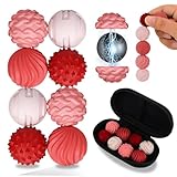 8 Stück Geräuschlose Magnetische Stress Bälle Teenager, Anti-Stress Spielzeug aus Silikon für Erwachsene Sensorik Spielzeug zur Beruhigung, Angstabbau und Entspannung Frauen & Männer Rosa