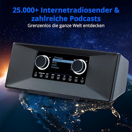 MEDION P85333 Internetradio mit DAB+ (WLAN, UKW, Spotify Connect, Amazon Music, DLNA, USB,...