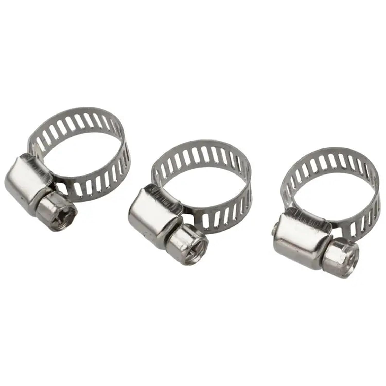 16 Pcs Stainless Steel Adjustable Car Fuel Hose Clamps Pipe Sealing Clip 6-12 Mm