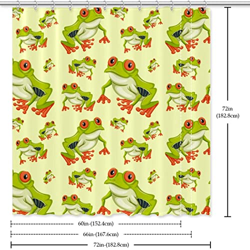 Rideau de douche grenouille pour une salle de bain tropicale et fun