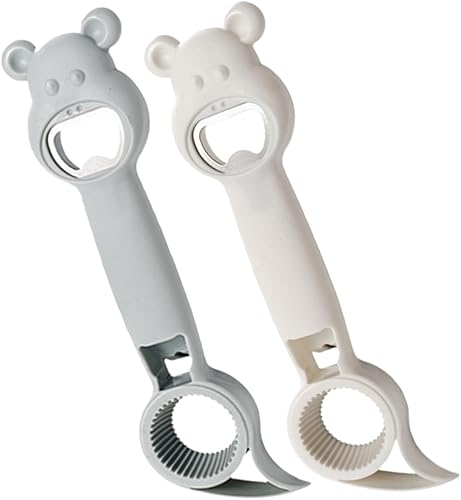 PRETYZOOM Abrelatas de vino de acero inoxidable, abridor de botellas con forma de oso múltiple, abridor de botellas, abridor de tapa, abridor de