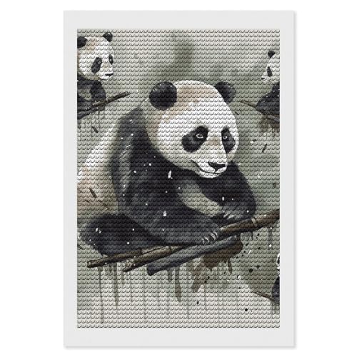 Kit broderie diamant panda 5D anti-stress pour activité manuelle adulte