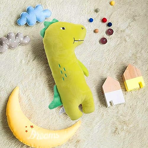 Image of Seat Belt Cover Pillow for Kids, Car Seatbelt Cushion Shoulder Neck Support Protector Pad, Soft Stuffed Plush Travel Vehicle Safety Belts Strap Pillow for Boys and Girls Headrest (Dinosaur)