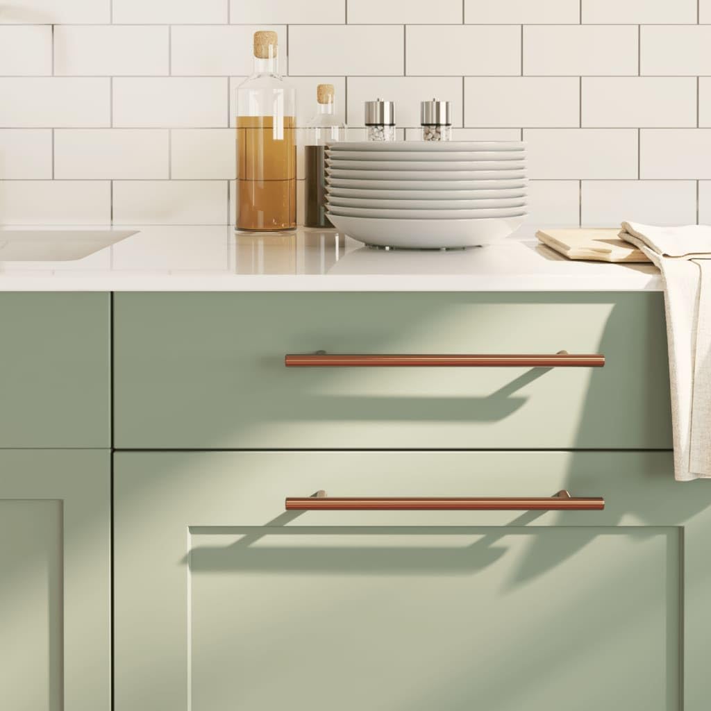 Tiradores para muebles, 20 unidades, bronce, 224 mm, acero inoxidable, para armario, cajón, puerta, cómoda, aparador, vitrina, diseño moderno para cocina, baño y bricolaje