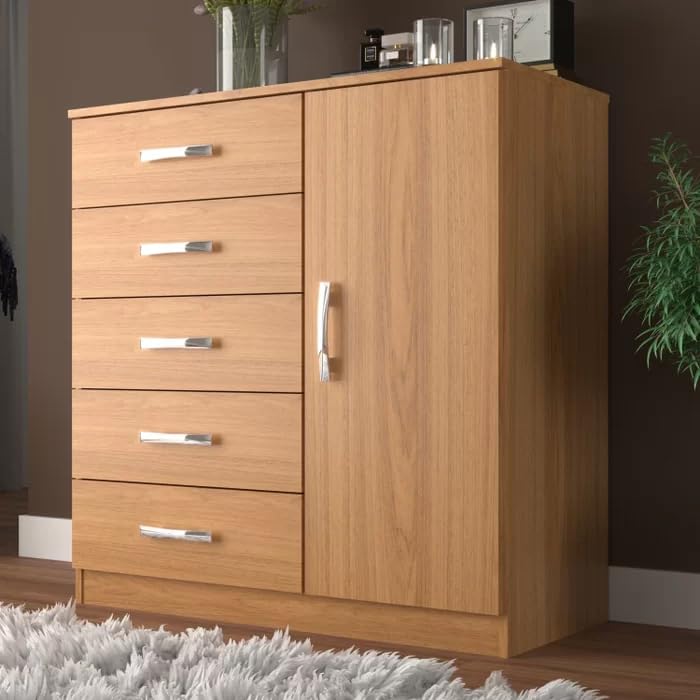 WoodArrow Handmade Wooden Cabinet: Measures 93 cm in Height, 94 cm in Width, and 40 cm in Depth. Rustic Charm Meets Modern functionality. (Brown)