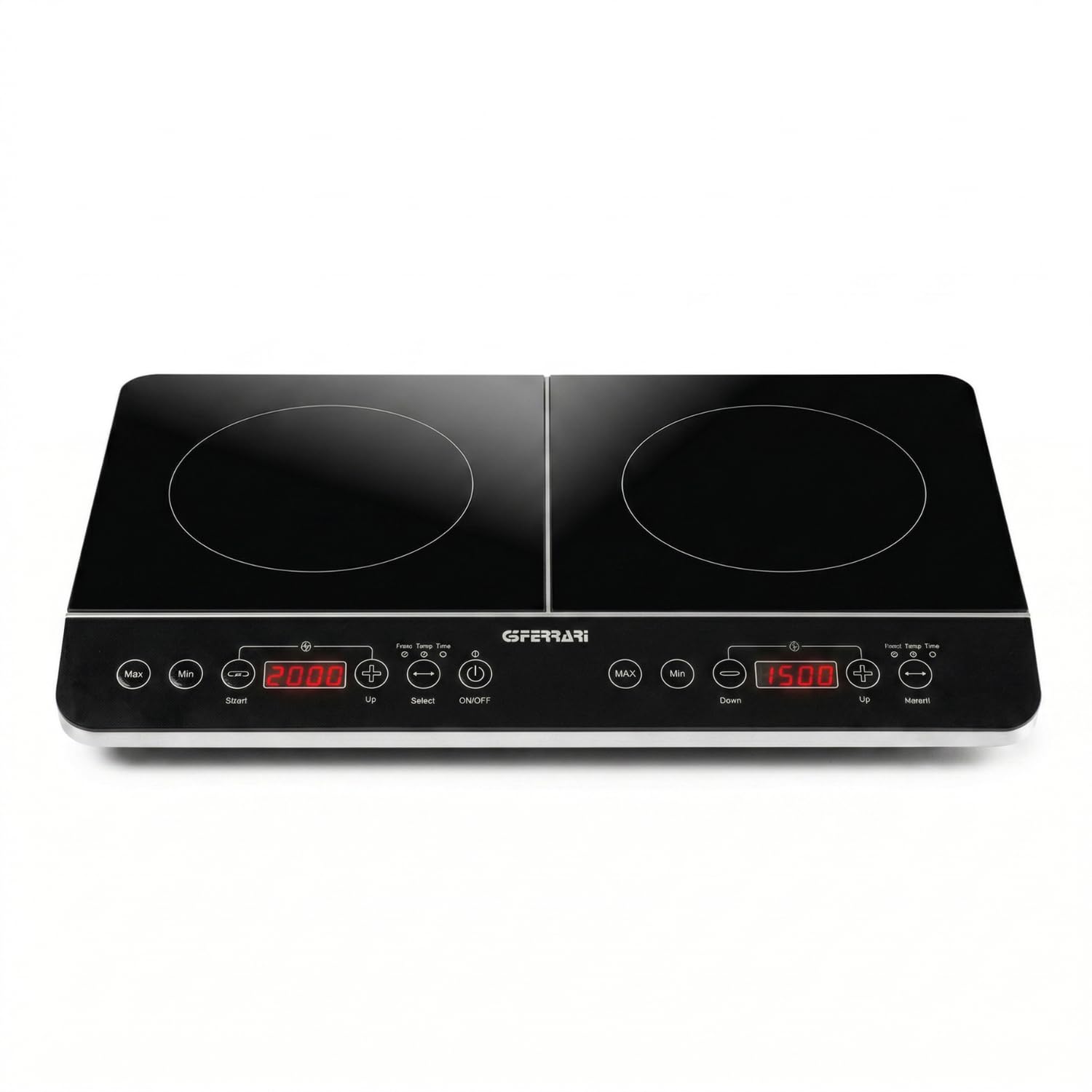 Kitchenbrothers Inductie Kookplaat - Inbouw - 4 Zones - 1/2 Fase - 2800w - Zwart