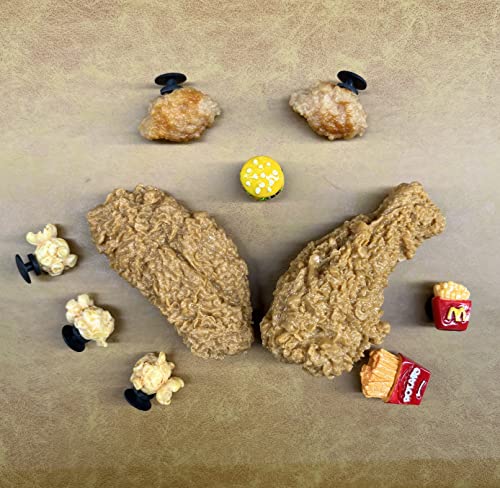 Unique Shoe Charm Cool 3D Food Shoes Decoration Resin Fried Chicken Popcorn Hamburger Chips Ice Cream Diy Accessories For Croc Unisex Party Gifts #TOP7