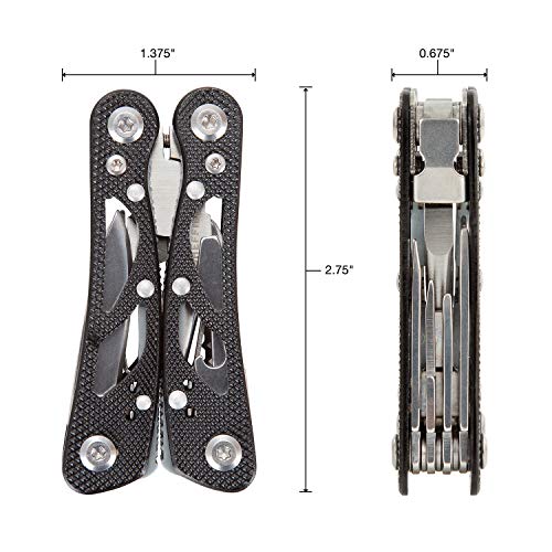 Sheffield 12350Bk Premium 12-In-1 Multi Tool, Multitool Knife Perfect For Emergencies, Camping Gear, More, Great All In One Folding Tool, Perfect Camping Gifts, Black #TOP1