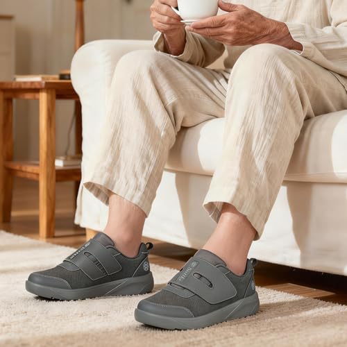 Image of Sisttke Women's Diabetic Shoes Wide Toe Box Slip-On Shoes | Elderly Footwear for Swollen Feet, Edema, Neuropathy & Foot Pain Relief