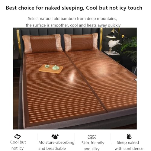 Tapis de refroidissement en bambou carbonisé double face de qualité - 4