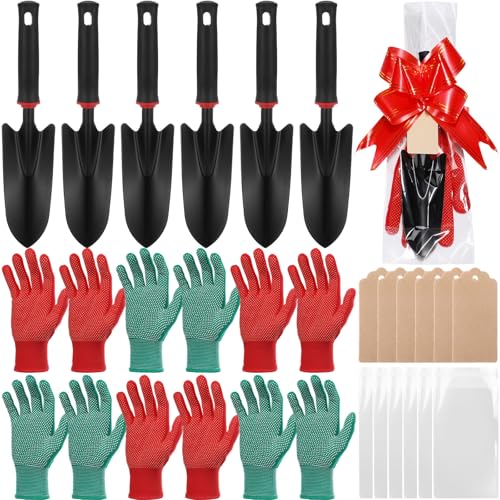 Juego de 12 palas y guantes para jardinería Therwen miniatura 1