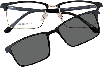 Circleperson Polarized Clip on Sunglasses 2 in 1 Magnetic Eyeglasses