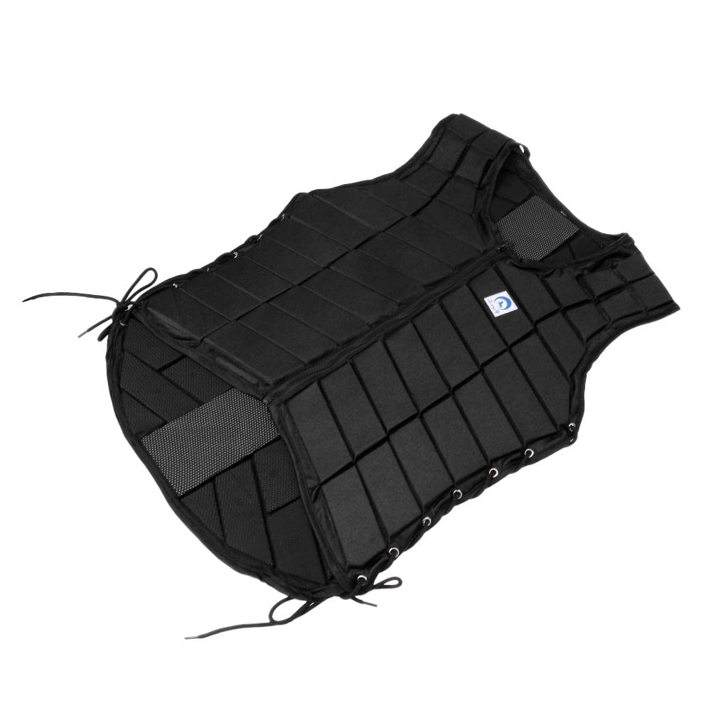 Leeadwaey Chaleco de seguridad para equitación, protector de cuerpo para hombre, talla XXL, color negro