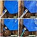 Rugged Rhino All Weather 100% Waterproof Heavy Duty Tarp, 5 Mil UV Temperature Resistant Tarps, High Durability Multipurpose Cover, for Home Outdoor Patio Winter Leaf Camping, 8x10 1 Pack Blue