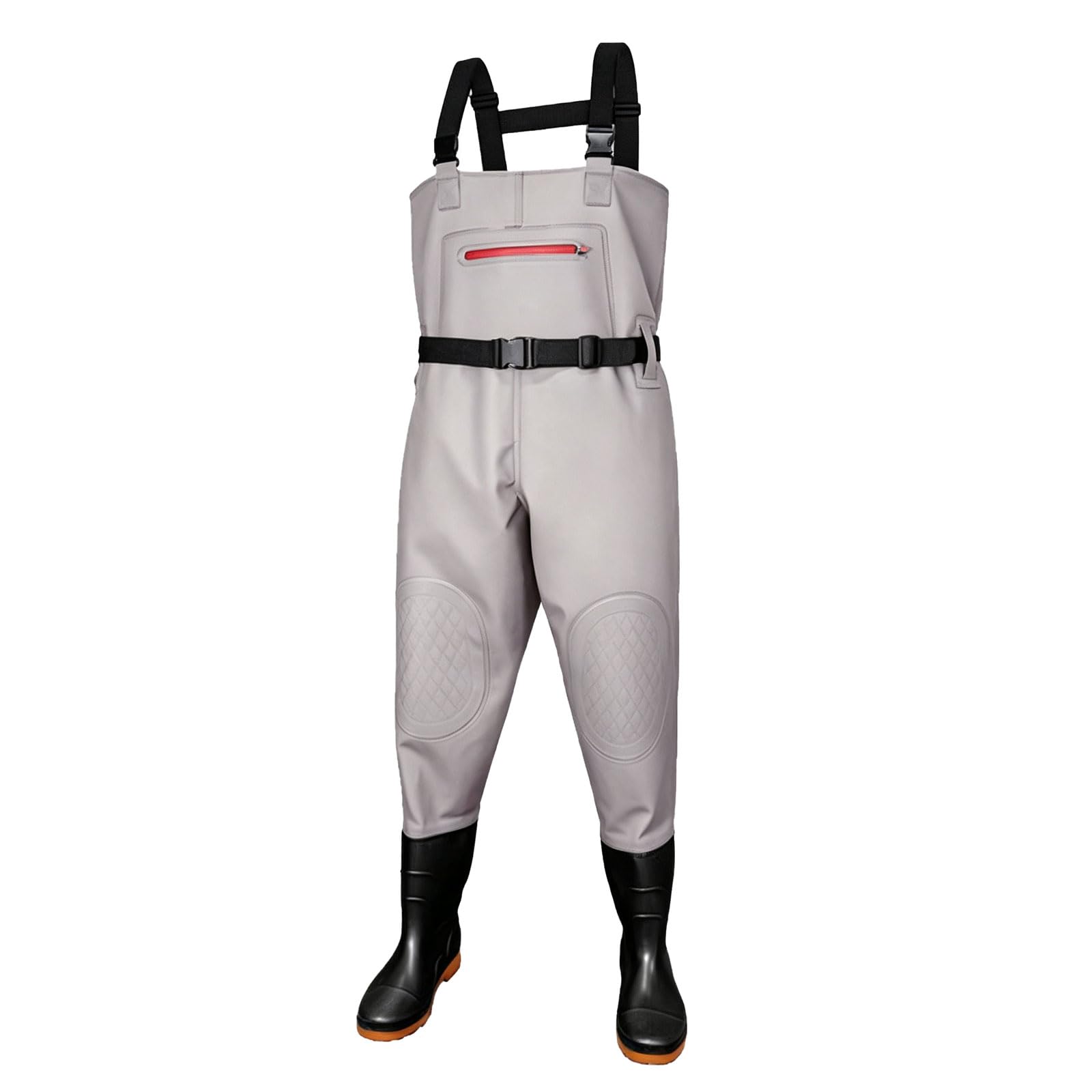 Vadeadores de Pesca para Hombres PVC Vadeadores de Pesca con Correa Ajustable Peso Ligero Rodillera Multicapa Reforzada Tallas 36-47 para Obras de Construcción,Pesca y Granjas