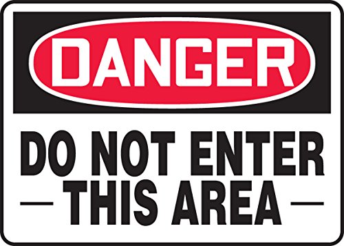 Panneau Danger Do Not Enter haute visibilité rouge et noir pour zone sécurisée