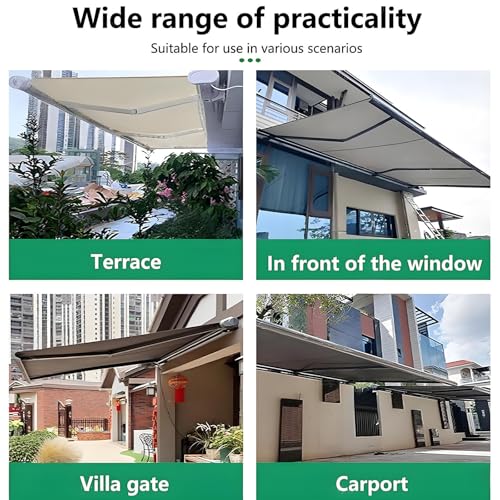 Tende retrattili motorizzate per patiosElectric n Sun Shade Canopy UV & Water Resistant Tessuto Outdoor Shelter per ponti e gazebo