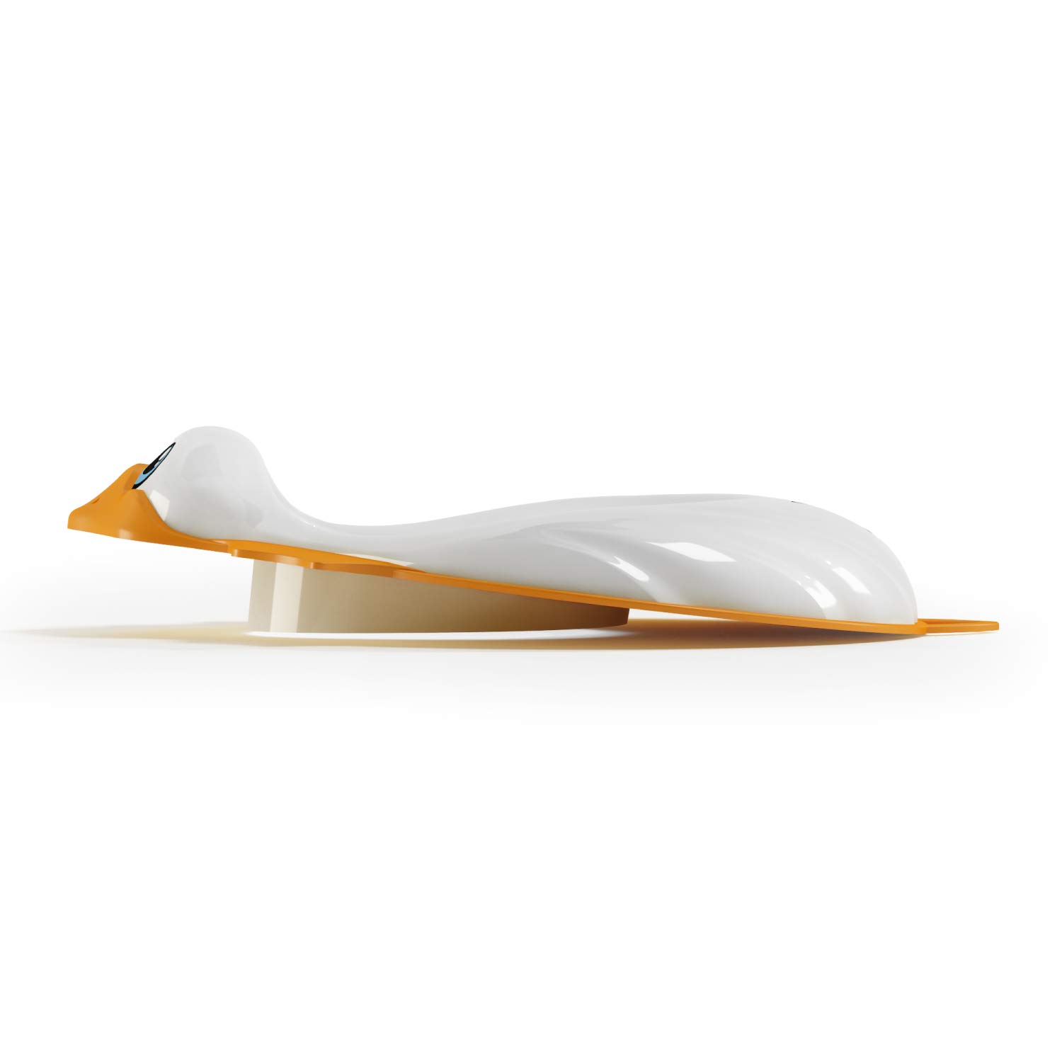 OKBABY Ducka - Riduttore per WC con Bordo Antiscivolo - Bianco, 0.36 kilograms, 1 unità, 1