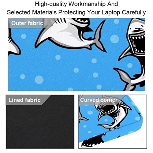 Housse ordinateur portable multicolore 13-14,5" requin blanc