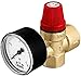 Caleffi Soupape de Sécurité 1/2'' F x 3/4'' F 3 Bar pour le Chauffage avec Manomètre 532143