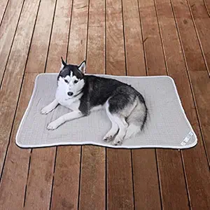Cotton Jacquard Rectangle Cat Dog Pet Bed Mattress | Foldable Padded Pet Mat| Light Weighted Mattress_Grey