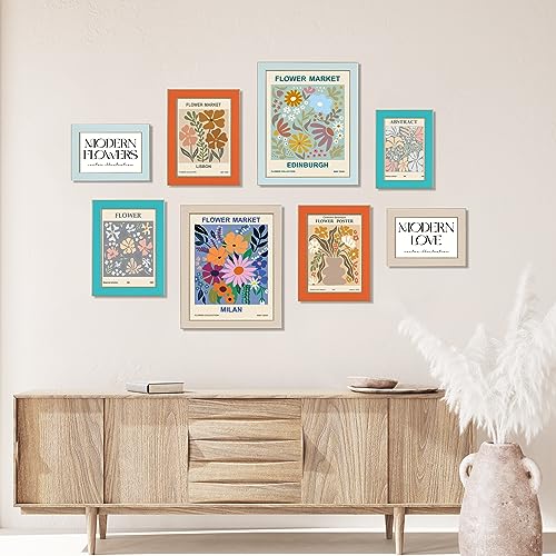 Violabbey 4X6 Picture Frames Set Of 4, Colorful Photo Frame Of Modern Style, High Definition Tempered Real Glass, Wall Mounted Or Tabletop Display (Blue Series) #TOP5