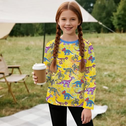 Image of Uourmeti Long Sleeve Tops for Boys Graphic T Shirts Teen Girls Active Pullover Tees