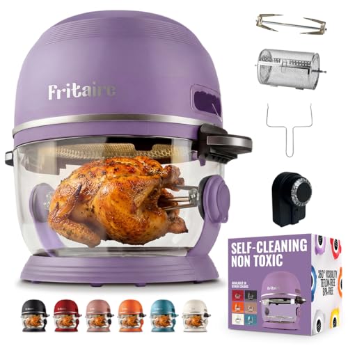 Non Toxic Air Fryer™ Pro | 9-in-1 Glass Air Fryer | Self-Cleaning | 5 Quart | Rotisserie and...