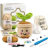 JOYBERRI Crochet Kit for Beginners - Beginner Crochet Kit for Adults - Learn to Make Amigurumi Animals with Step by Step Videos - All Materials Included (Plat Kit)