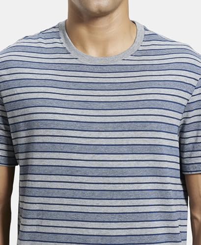 Image of Jockey 2717 Men's Super Combed Cotton Rich Striped Round Neck Half Sleeve Regular Fit T-Shirt