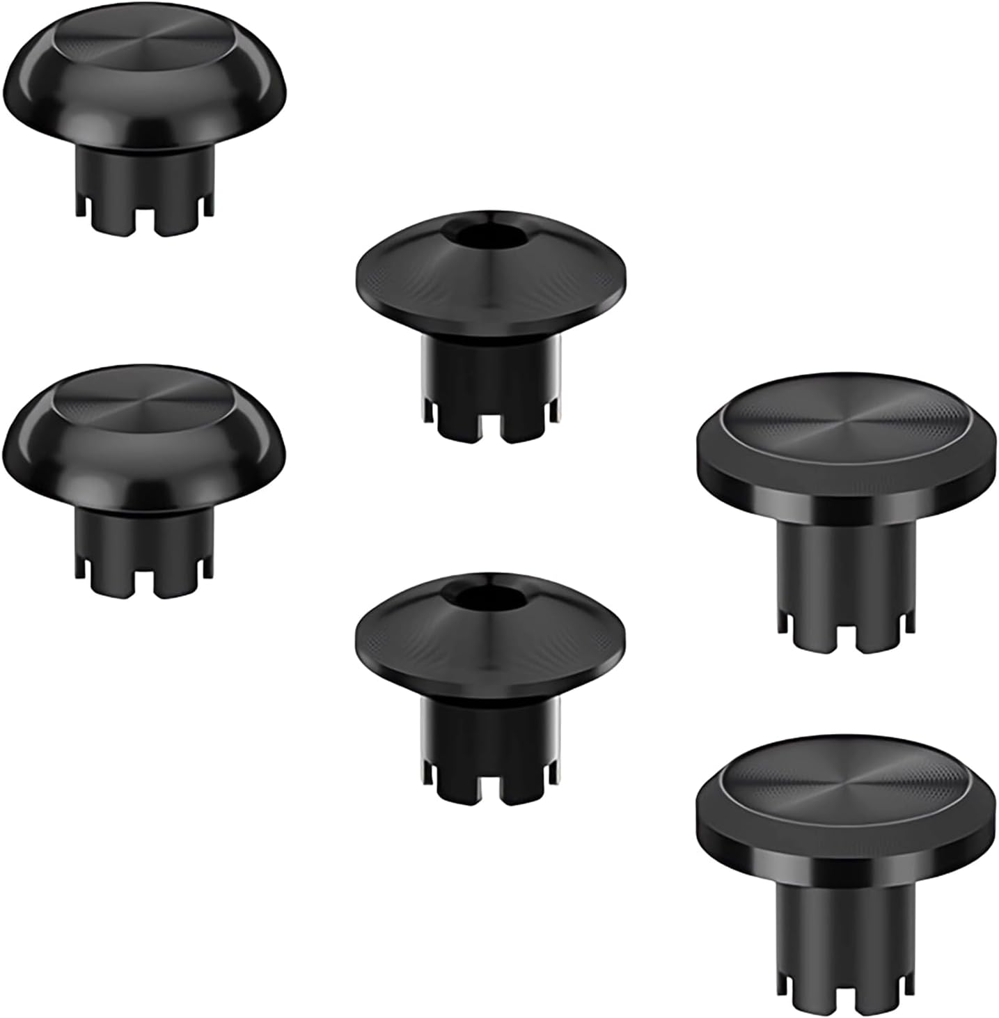 Replacement Metal Thumbsticks for Ps5 Edge Controller 6 in 1 Swap Analog Joystick Thumb Grips Accessories Black