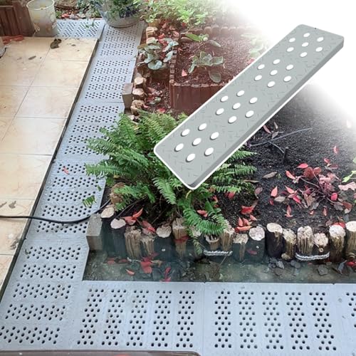 Copertura per griglia di scarico rinforzata per cemento armato, colore grigio, per uso interno/esterno in garage, giardino, cantina e cortile (50 x 15 x 2 cm)
