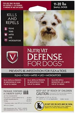 Nutri-Vet Defense Flea & Tick Control for Small Dogs