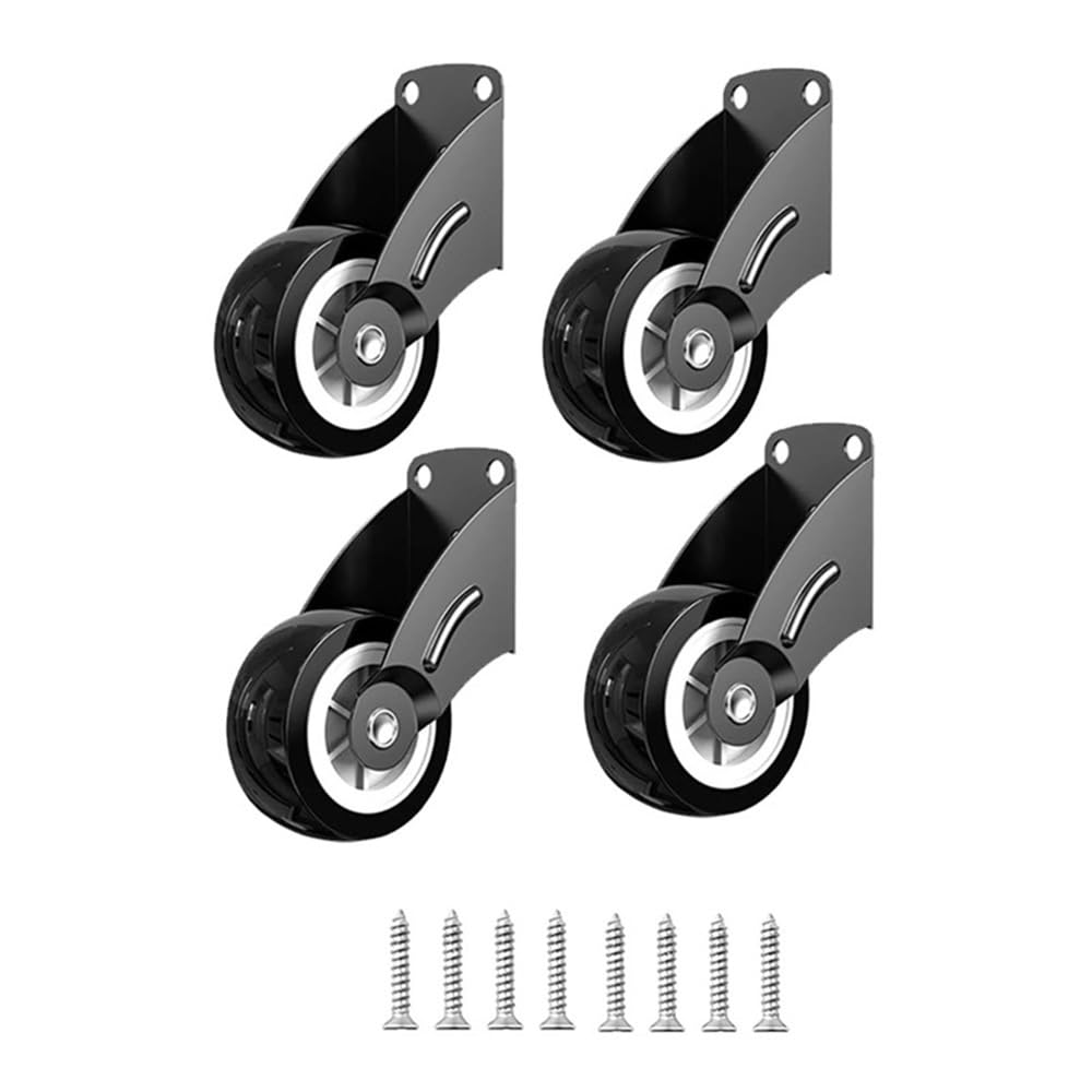 Shungong Black 4 Pack-80Lbs Load Capacity, 360° Swivel, Rustproof Stainless Steel